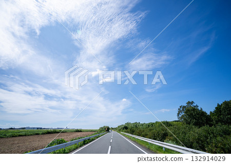 A vast expanse of blue sky A vast expanse of blue sky 132914029