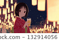 啤酒和和服女人 132914056