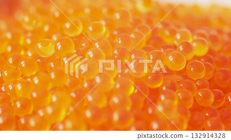Red caviar closeup macro view 132914328