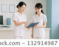 Young nurses receiving guidance from their seniors 132914987