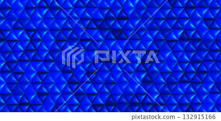 Geometric triangle background vivid blue 3D backdrop. Futuristic tech grid texture for digital technology, data science, fintech, machine learning. Triangular modern pattern. Vector illustration Geometric triangle background vivid blue 3D backdrop. Futuristic tech grid texture for digital technology, data science, fintech, machine learning. Triangular modern pattern. Vector illustration 132915166