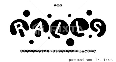 Circles party alphabet, rounded dot letters, festive game font for balls toy logo, sport headline, decorative typography, childish typographic design. Vector typeset. Circles party alphabet, rounded dot letters, festive game font for balls toy logo, sport headline, decorative typography, childish typographic design. Vector typeset. 132915389