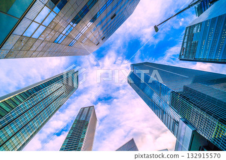 Tokyo cityscape, Japan, November 4th. View of Toranomon Hills Station Tower (Toranomon Hills Station) and other landmarks. Towards a new era 132915570