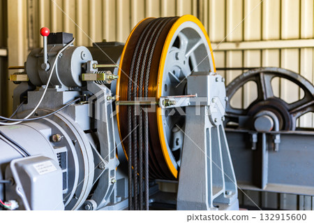 Warehouse freight elevator hoist inspection 132915600
