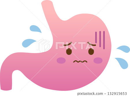 不健康的胃的插圖 132915653