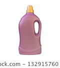 Pink bottle of liquid detergent on transparent background. 132915760