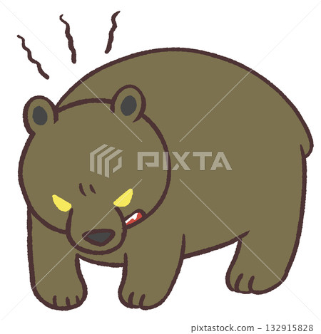 Angry bear illustration Angry bear illustration 132915828