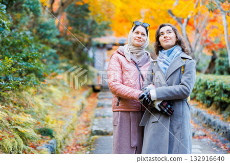 Inbound foreign tourists visiting Japan in autumn Inbound foreign tourists visiting Japan in autumn 132916640