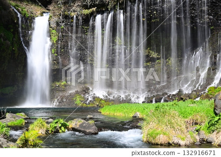 Shiraito Falls in winter 132916671
