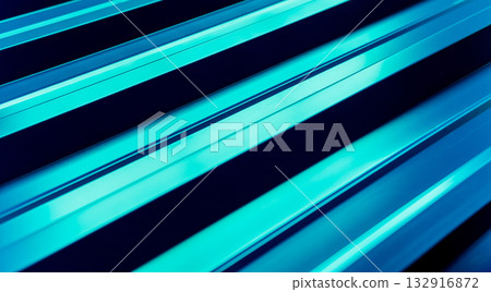 Green metallic roof tiles background with light pattern. 132916872