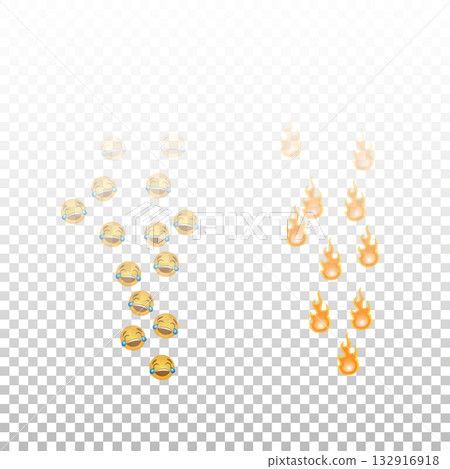 Like icons flying up for live streams. Emoticons. Social media reactions Smile fire poop Funny faces Emoji. Vector Like icons flying up for live streams. Emoticons. Social media reactions Smile fire poop Funny faces Emoji. Vector 132916918