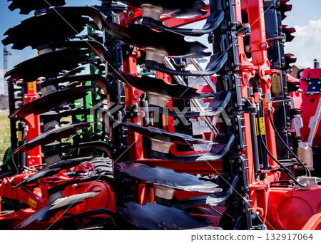 Modern agricultural machinery and equipment. Industrial details. 132917064