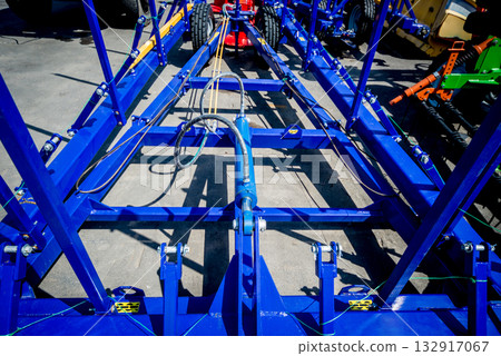 Modern agricultural machinery and equipment. Industrial details. Modern agricultural machinery and equipment. Industrial details. 132917067