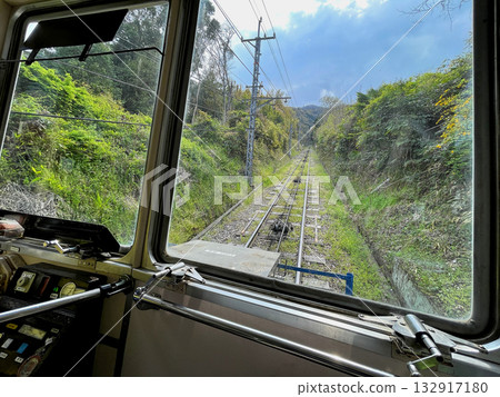 Kintetsu Nishi-Shigi Cable Line cable car stopped at Shigisanguchi Station Kintetsu Nishi-Shigi Cable Line cable car stopped at Shigisanguchi Station 132917180