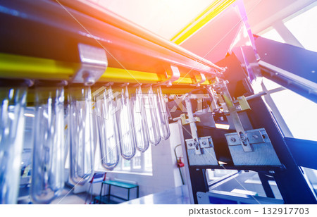 The plastic bottle blowing machine. PET preforms for blowing of plastic bottles 132917703