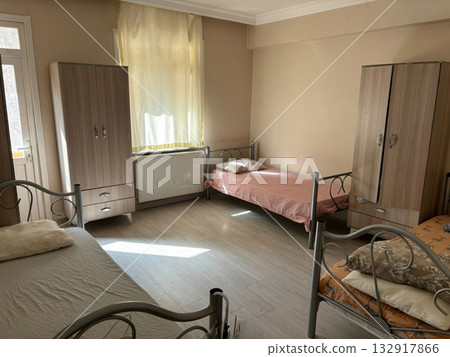 Simple Dormitory: Functional and Basic Furnishings 132917866