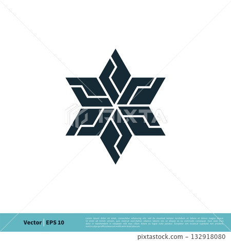 Star David Icon Vector Logo Template Illustration Design. Vector EPS 10. 132918080