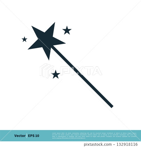 Star Wizard Stick Icon Vector Logo Template Illustration Design. Vector EPS 10. Star Wizard Stick Icon Vector Logo Template Illustration Design. Vector EPS 10. 132918116