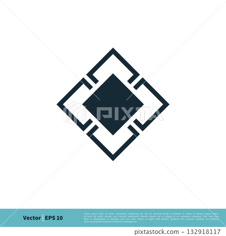 Tile Square Pattern Icon Vector Logo Template Illustration Design. Vector EPS 10. 132918117