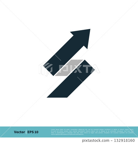 S Letter Up Arrow Icon Vector Logo Template Illustration Design. Vector EPS 10. 132918160
