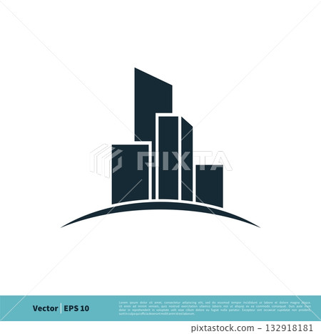 Building Town Icon Vector Logo Template Illustration Design. Vector EPS 10. Building Town Icon Vector Logo Template Illustration Design. Vector EPS 10. 132918181