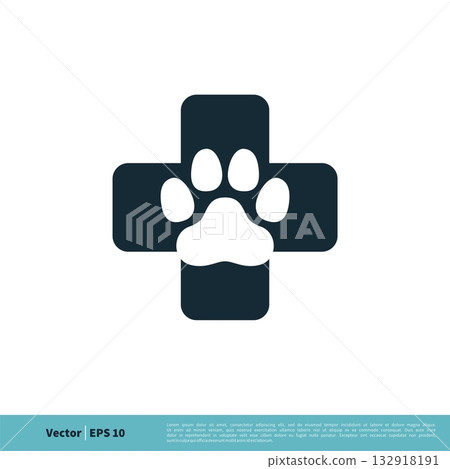 Paw Print Pet Health Care Icon Vector Logo Template Illustration Design. Vector EPS 10. Paw Print Pet Health Care Icon Vector Logo Template Illustration Design. Vector EPS 10. 132918191