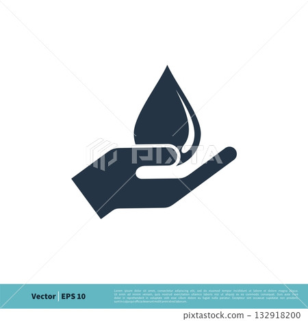 Save Water Icon Vector Logo Template Illustration Design. Vector EPS 10. Save Water Icon Vector Logo Template Illustration Design. Vector EPS 10. 132918200