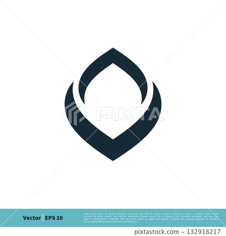 Ornamental Petal Swoosh Leaf Icon Vector Logo Template Illustration Design. Vector EPS 10. 132918217