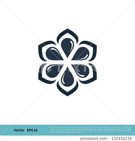 Flower Ornamental Decoration Icon Vector Logo Template Illustration Design. Vector EPS 10. Flower Ornamental Decoration Icon Vector Logo Template Illustration Design. Vector EPS 10. 132918218