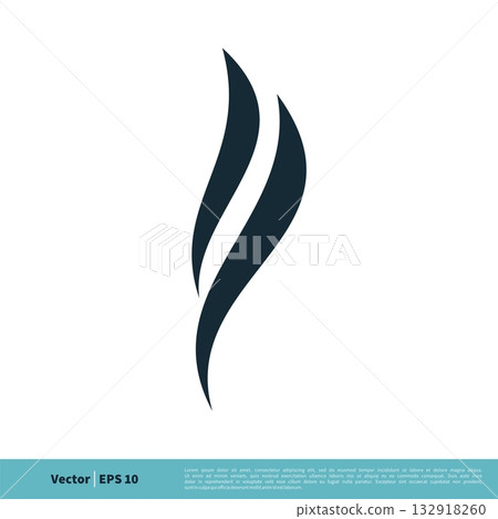 Flame Swoosh Icon Vector Logo Template Illustration Design. Vector EPS 10. 132918260