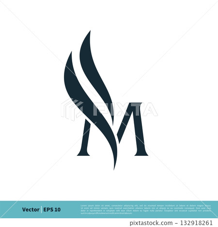 Swoosh M Letter Logo Template Illustration Design. Vector EPS 10. Swoosh M Letter Logo Template Illustration Design. Vector EPS 10. 132918261