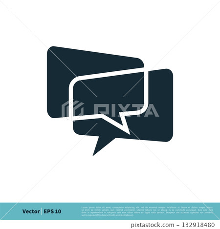 Communication Speech Bubble Icon Vector Logo Template Illustration Design. Vector EPS 10. 132918480