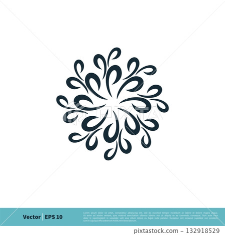 Blossom Flower Ornamental Decoration Icon Vector Logo Template Illustration Design. Vector EPS 10. 132918529