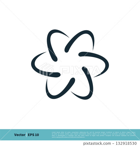 Atom Science Star Shape Swoosh Icon Vector Logo Template Illustration Design. Vector EPS 10. Atom Science Star Shape Swoosh Icon Vector Logo Template Illustration Design. Vector EPS 10. 132918530