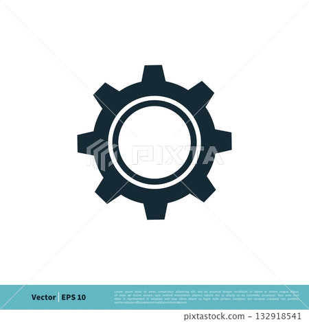 Gear Engineering Icon Vector Logo Template Illustration Design. Vector EPS 10. 132918541