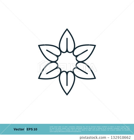 Abstract Ornamental Circle Flower Icon Vector Logo Template Illustration Design. Vector EPS 10. 132918662