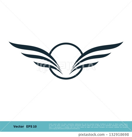 Abstract Wing Swoosh Icon Vector Logo Template Illustration Design. Vector EPS 10. 132918698