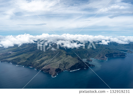 Aerial view of Nuku Hiva in the Marquesas Islands, French Polynesia Aerial view of Nuku Hiva in the Marquesas Islands, French Polynesia 132919231
