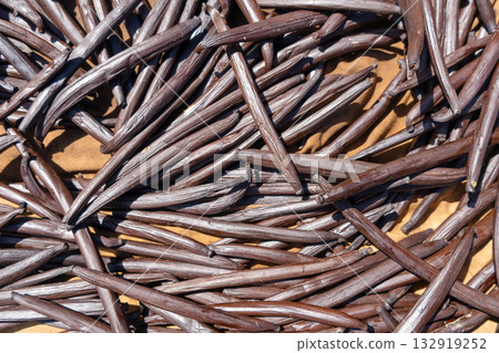 Fresh Tahitian Vanilla Pods Drying on Tahaa Island, French Polynesia 132919252