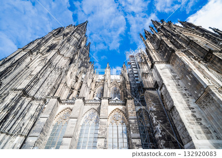 gothic cathedral in the city center, Cologne Dome  at Church Cologne Germany City. 132920083