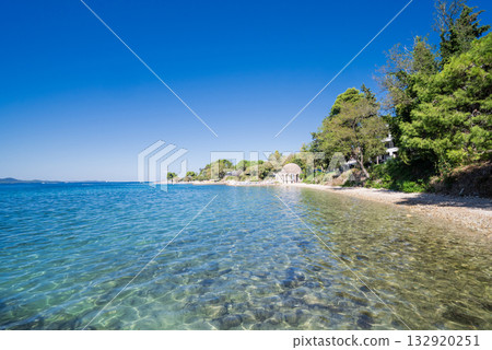The famous Kolovare beach near the resort town of Zadar, Croatia. The famous Kolovare beach near the resort town of Zadar, Croatia. 132920251