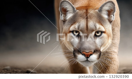 Close-Up Portrait of a Wild Puma in Nature Close-Up Portrait of a Wild Puma in Nature 132920390