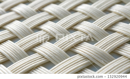 Abstract visualization of data encryption illustrated through interwoven fabric patterns and textures 132920944