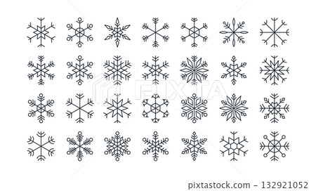 snowflake, snow, vector 132921052