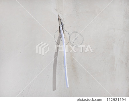 Electrical wires on the walls. Electrical wires on the walls. 132921394