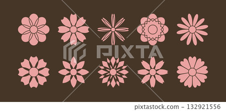 vector, gerbera, seamless 132921556