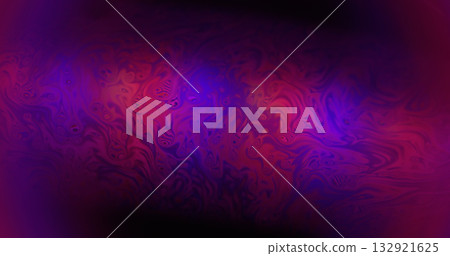 Defocused fuel spill. Paint pigment. Pink purple blue colorful substance bubble flow texture floating on abstract acrylic art neon dark black background. 132921625