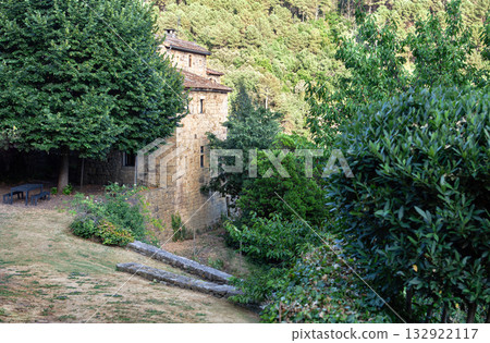 An old fortified building in the park 132922117