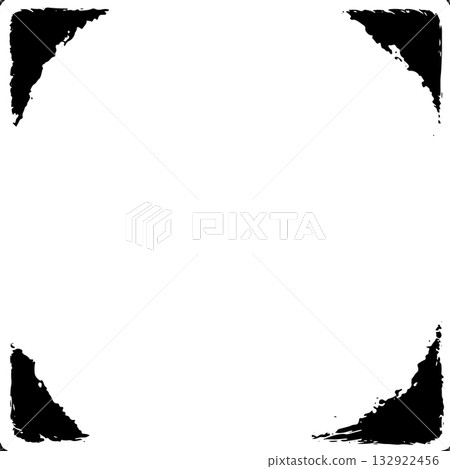 Creative abstract design featuring black and white textured borders with a central blank space for artistic expression Creative abstract design featuring black and white textured borders with a central blank space for artistic expression 132922456