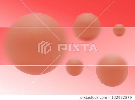 Blurred peach spheres float in a gradient from bright red to soft pink color. Eps 10 132922879